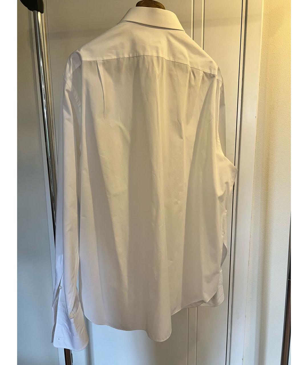 BRIONI Белая хлопковая классическая рубашка, фото 4