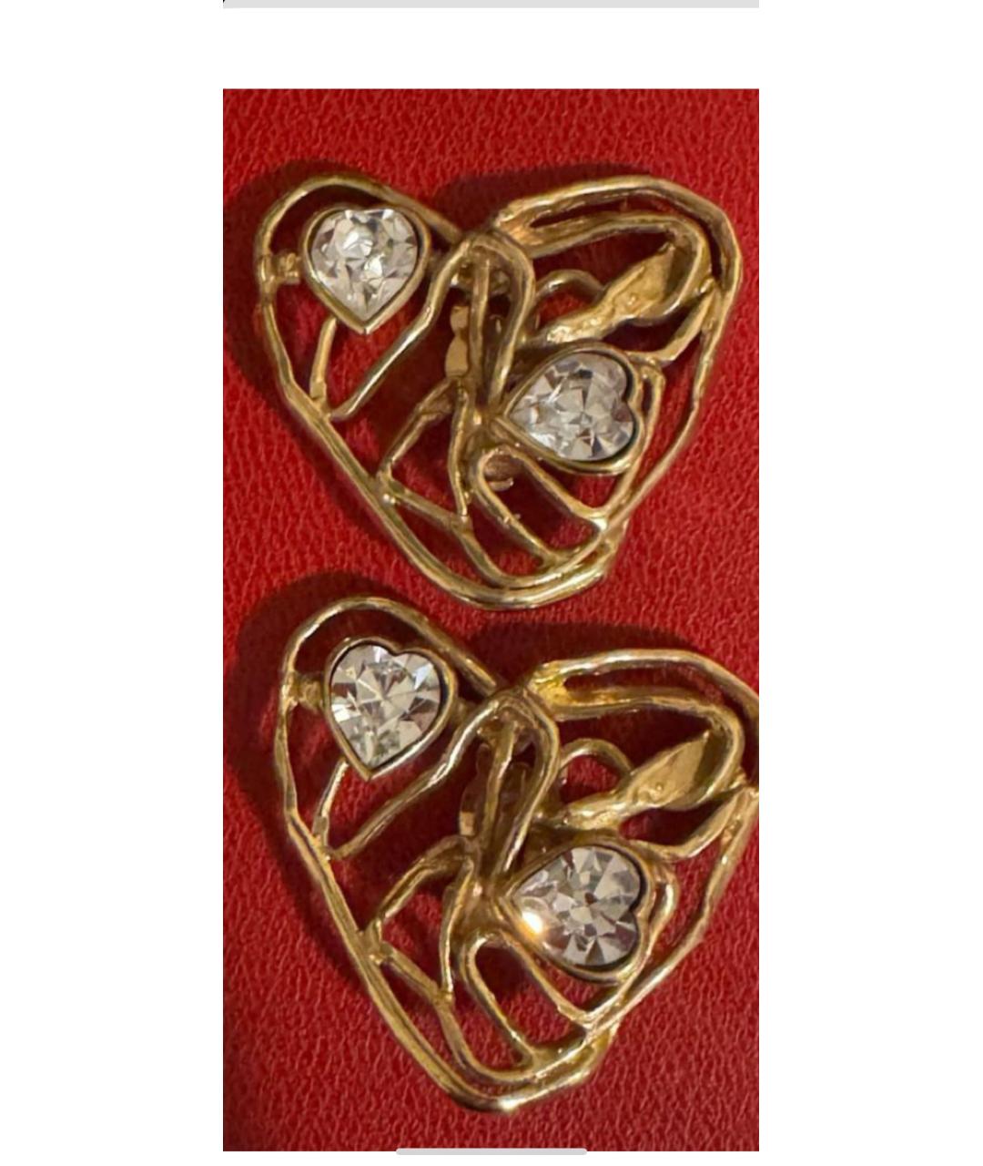 SAINT LAURENT Золотые металлические клипсы, фото 4