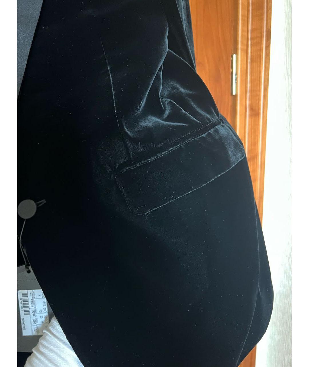 SAINT LAURENT Черный бархатный костюм с брюками, фото 4