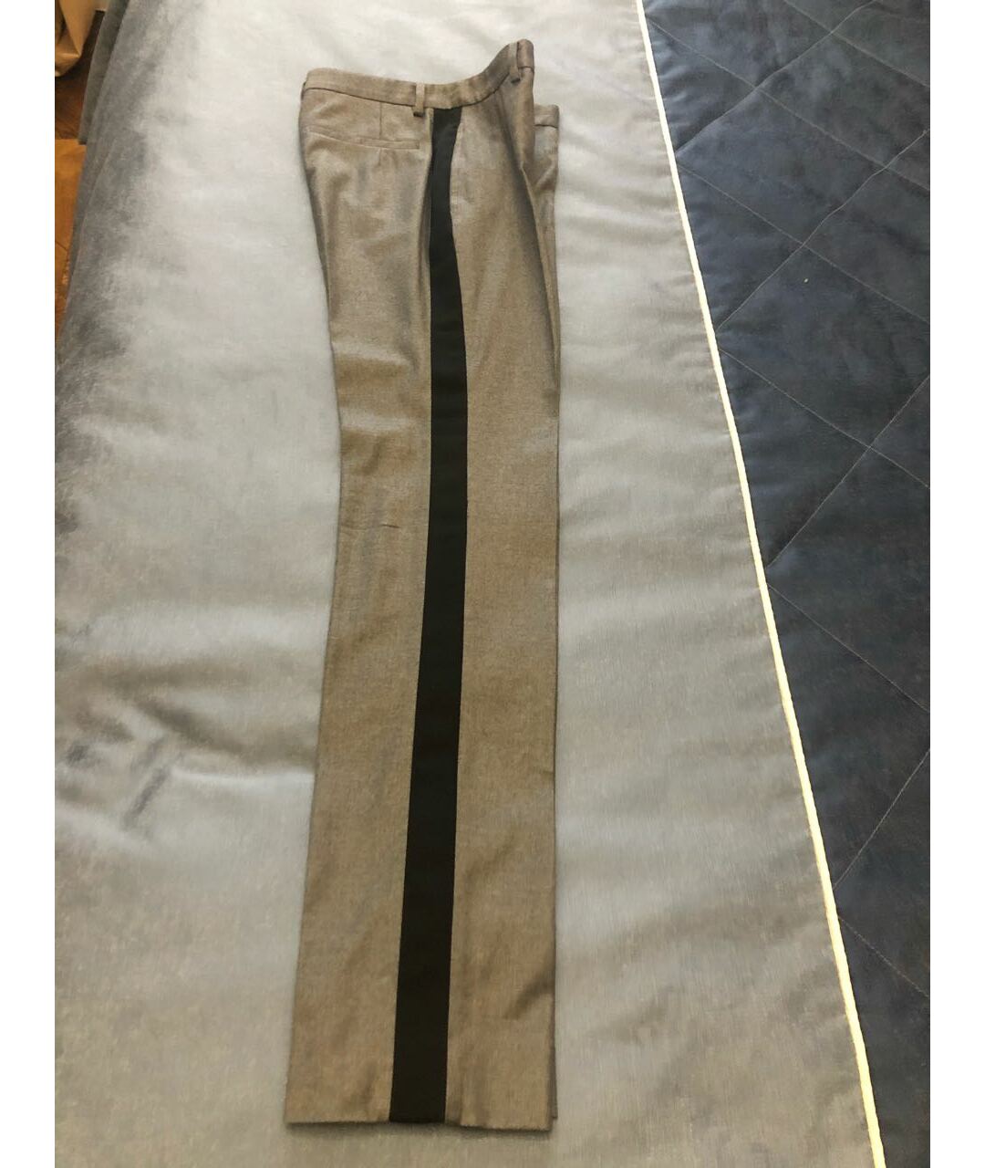 BALENCIAGA Серые шерстяные прямые брюки, фото 5