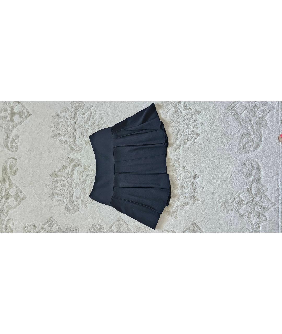 SAINT LAURENT Черная ацетатная юбка мини, фото 2