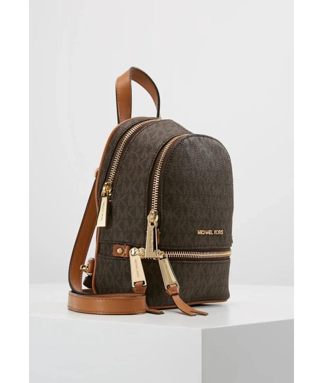 MICHAEL KORS Коричневый кожаный рюкзак, фото 5