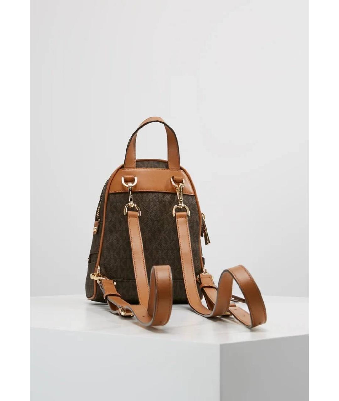 MICHAEL KORS Коричневый кожаный рюкзак, фото 3