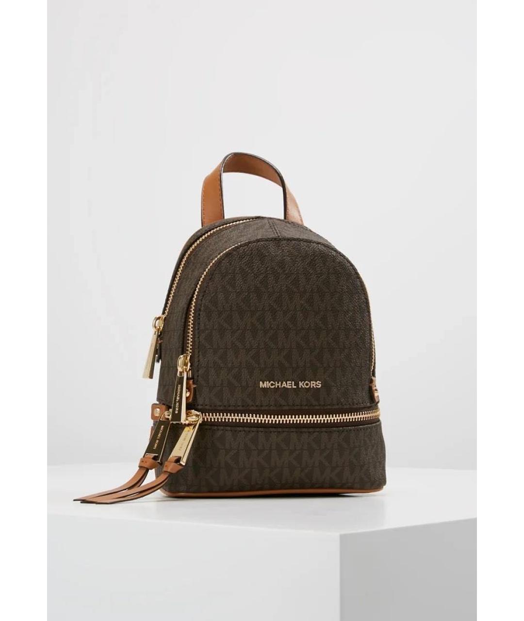 MICHAEL KORS Коричневый кожаный рюкзак, фото 2