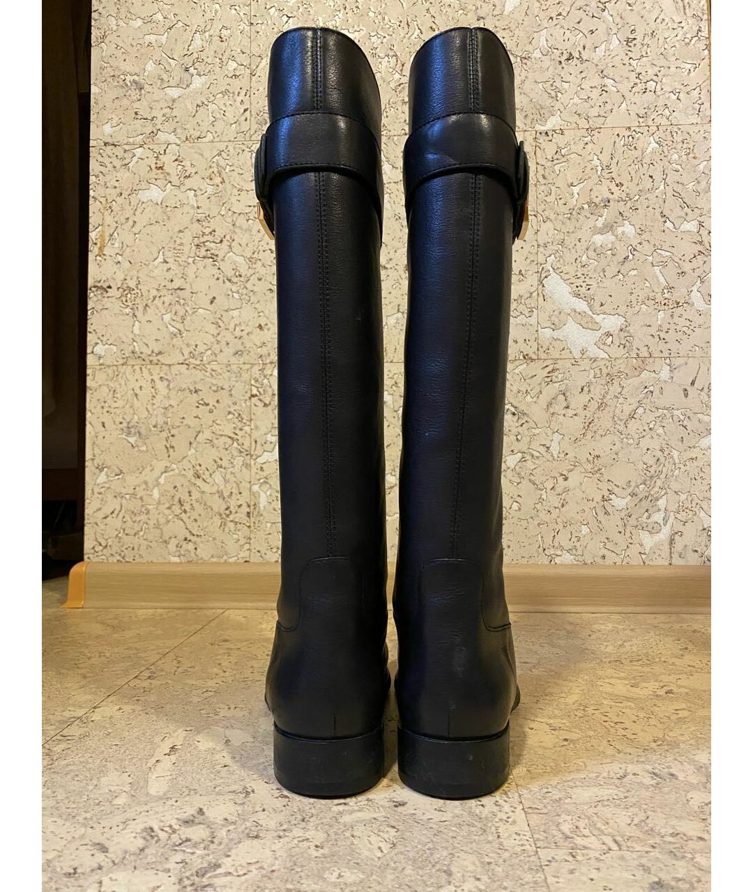 LOUIS VUITTON PRE-OWNED Черные кожаные сапоги, фото 4