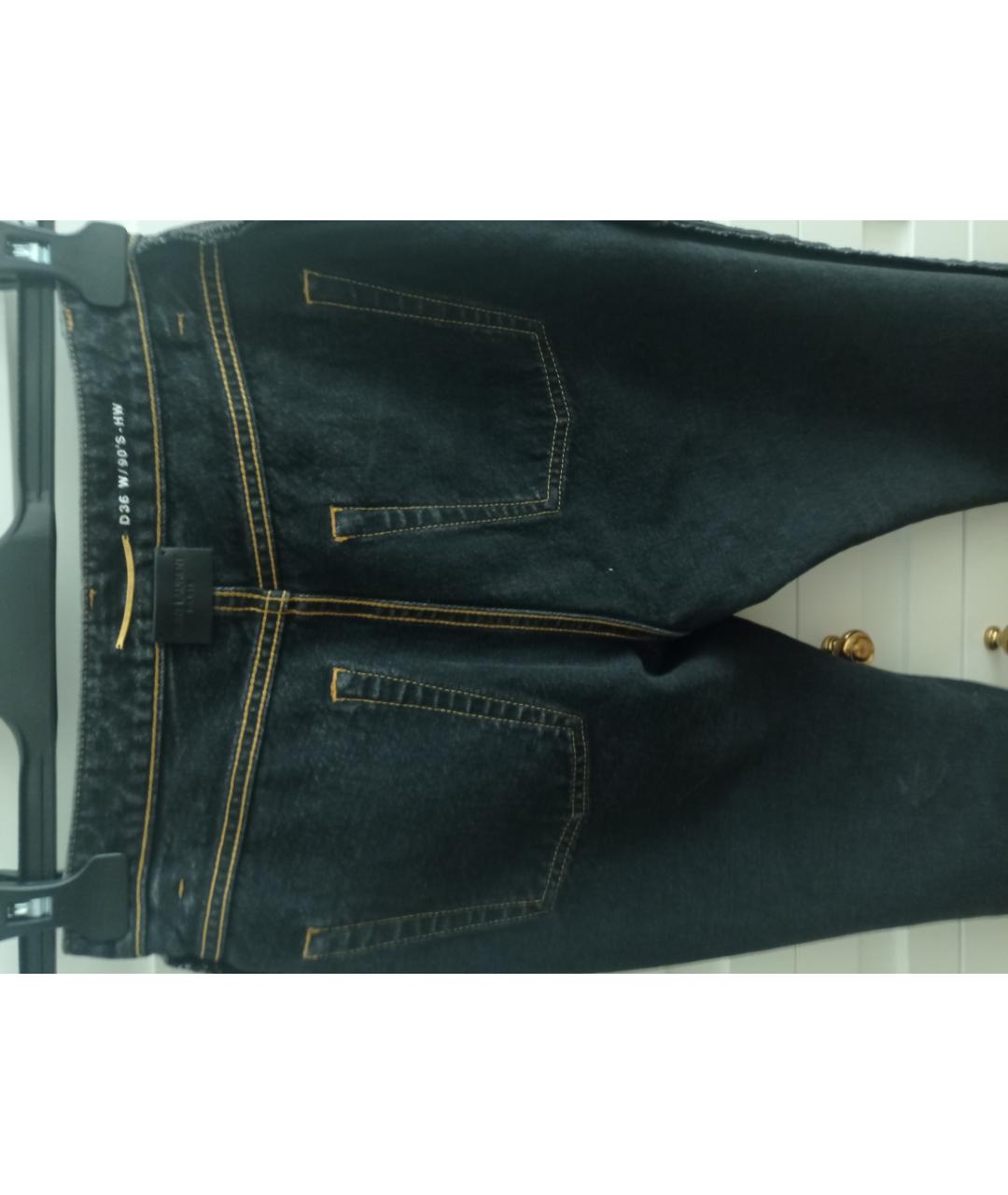 SAINT LAURENT Черные хлопковые прямые джинсы, фото 3