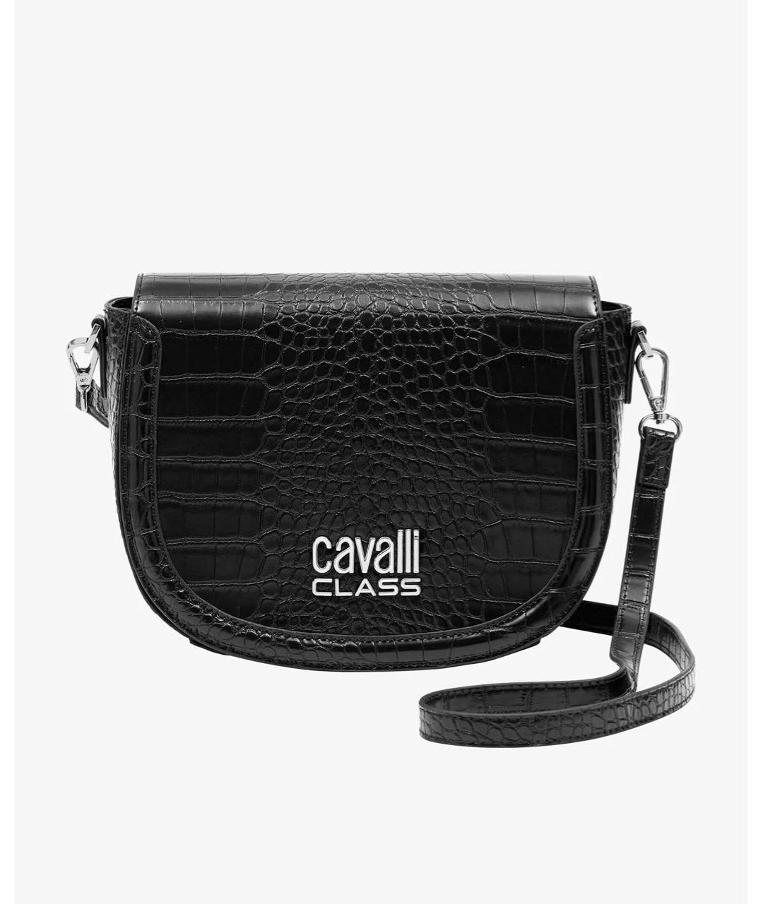 CAVALLI CLASS Черная сумка через плечо из искусственной кожи, фото 9
