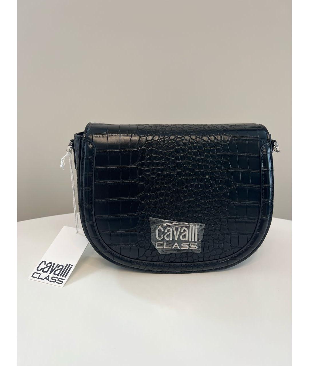 CAVALLI CLASS Черная сумка через плечо из искусственной кожи, фото 5