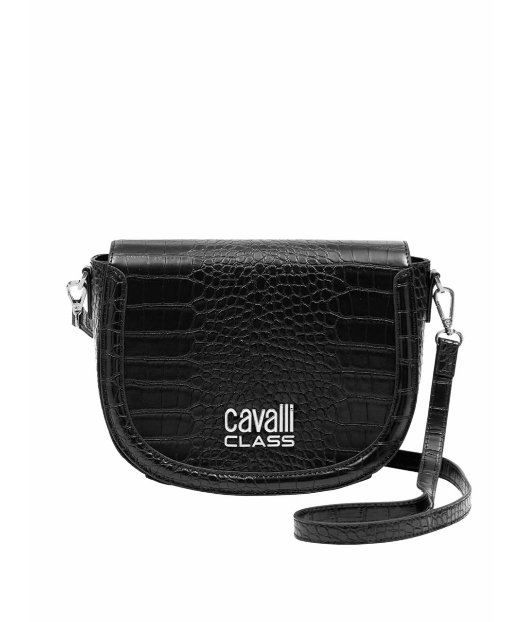 CAVALLI CLASS Черная сумка через плечо из искусственной кожи, фото 1