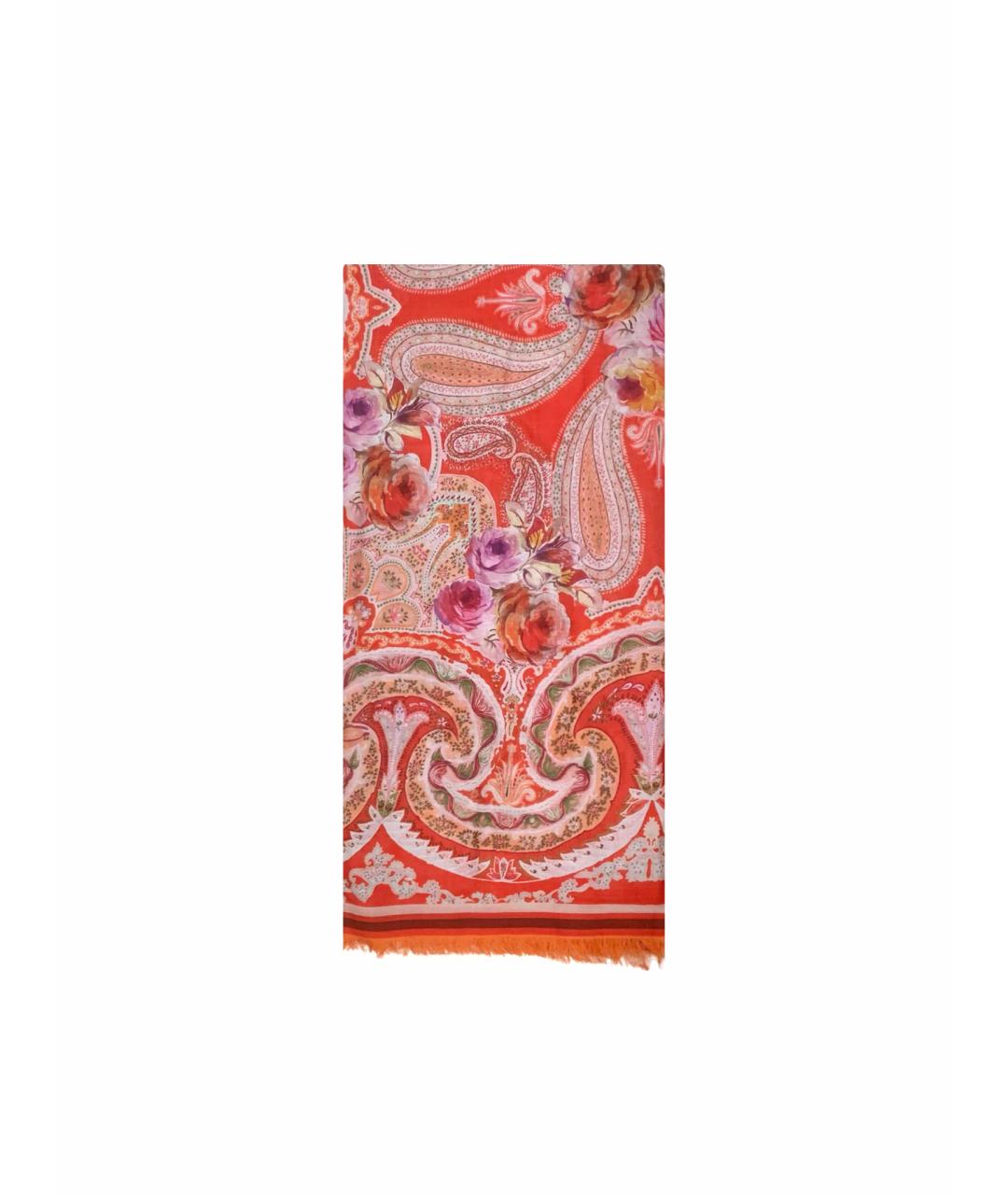 BLUGIRL Оранжевый льняной платок, фото 1