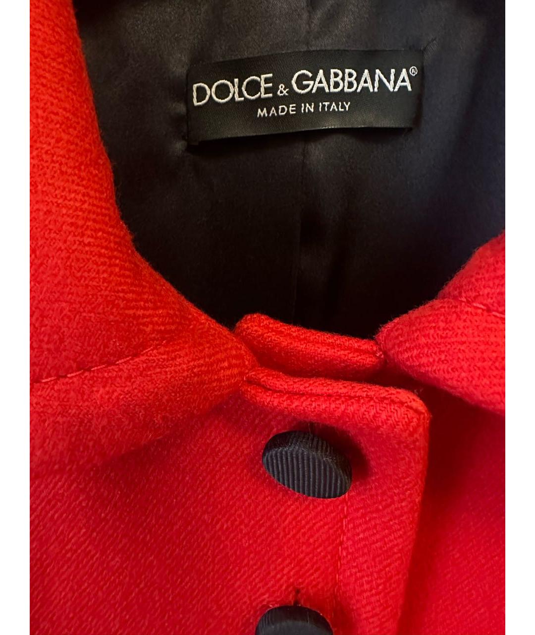 DOLCE&GABBANA Красный шерстяной жакет/пиджак, фото 3