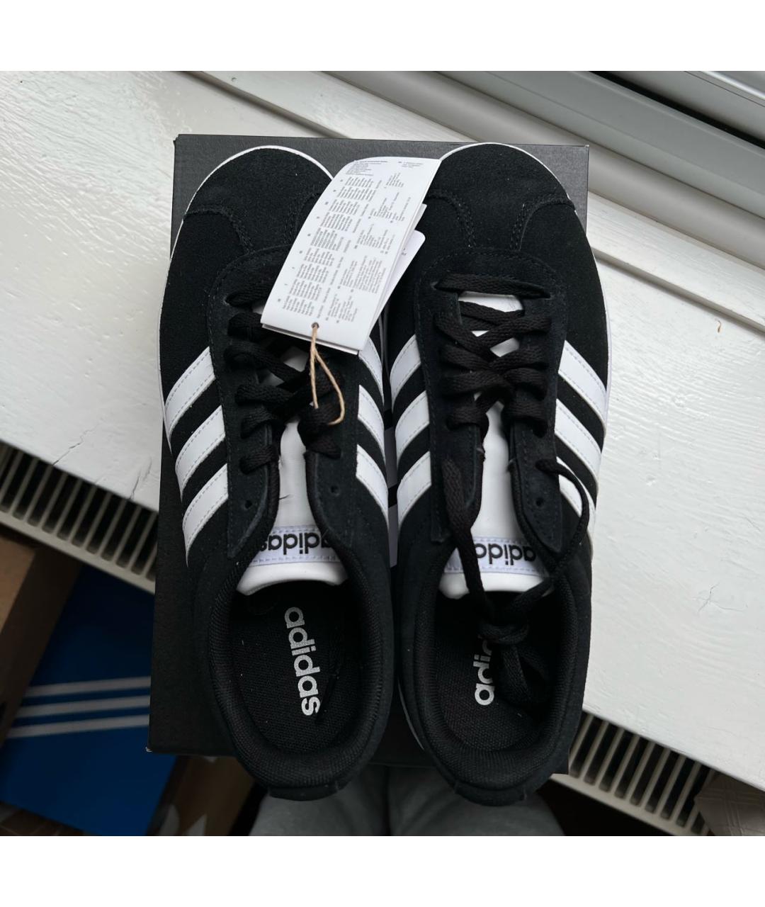 ADIDAS Черные замшевые кроссовки, фото 4