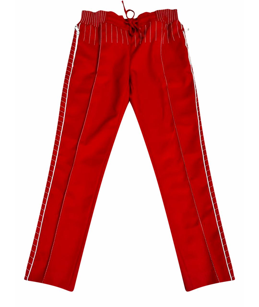 VALENTINO Красные прямые брюки, фото 1