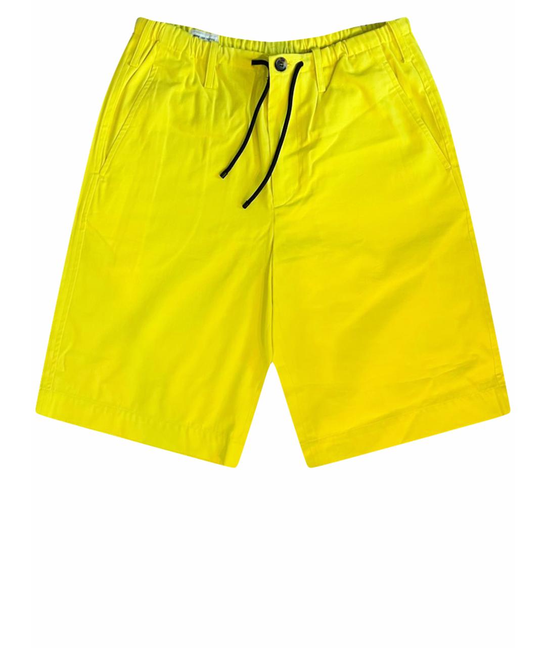 DRIES VAN NOTEN Желтые хлопковые шорты, фото 1