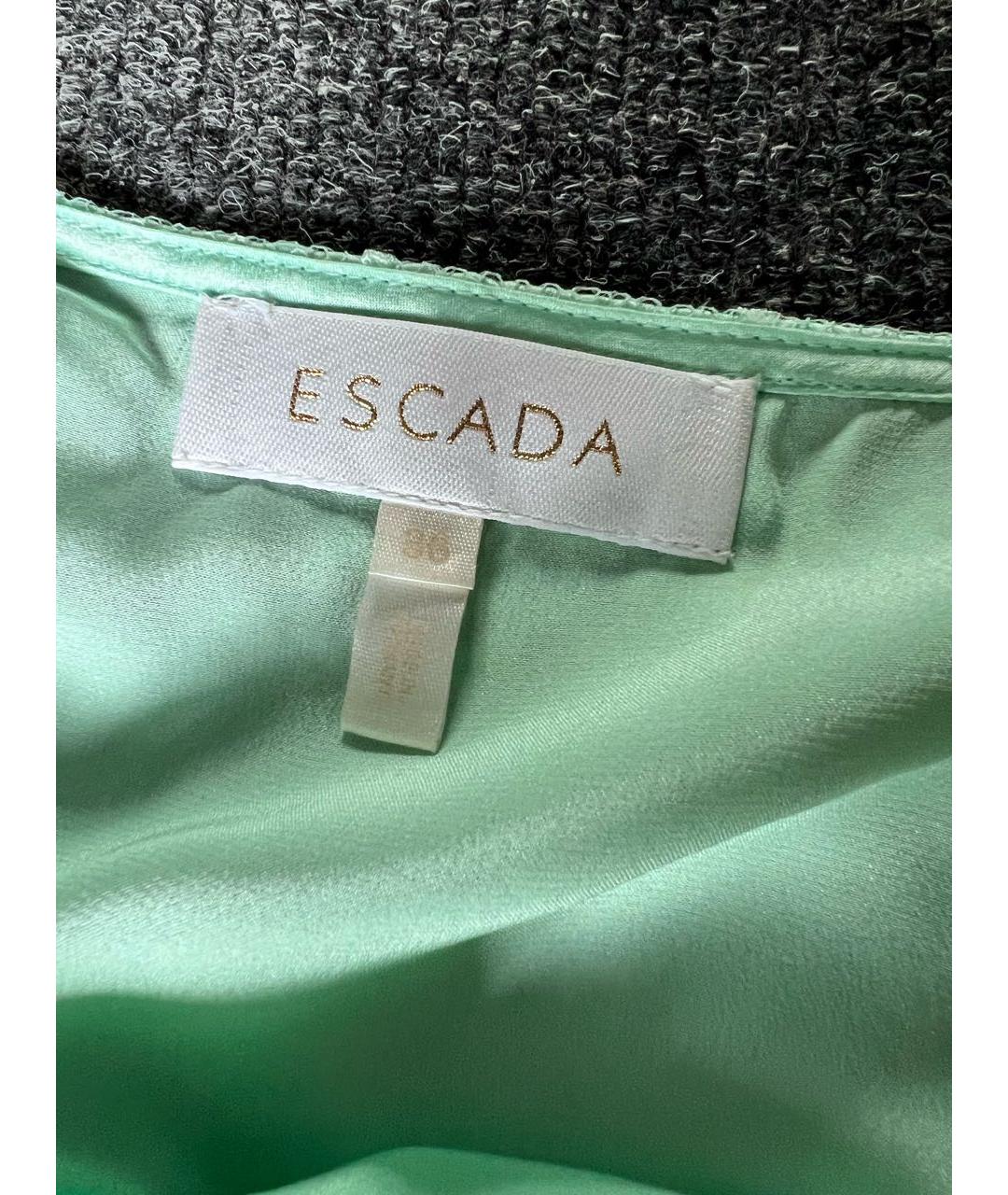 ESCADA Бирюзовая шелковая юбка макси, фото 3