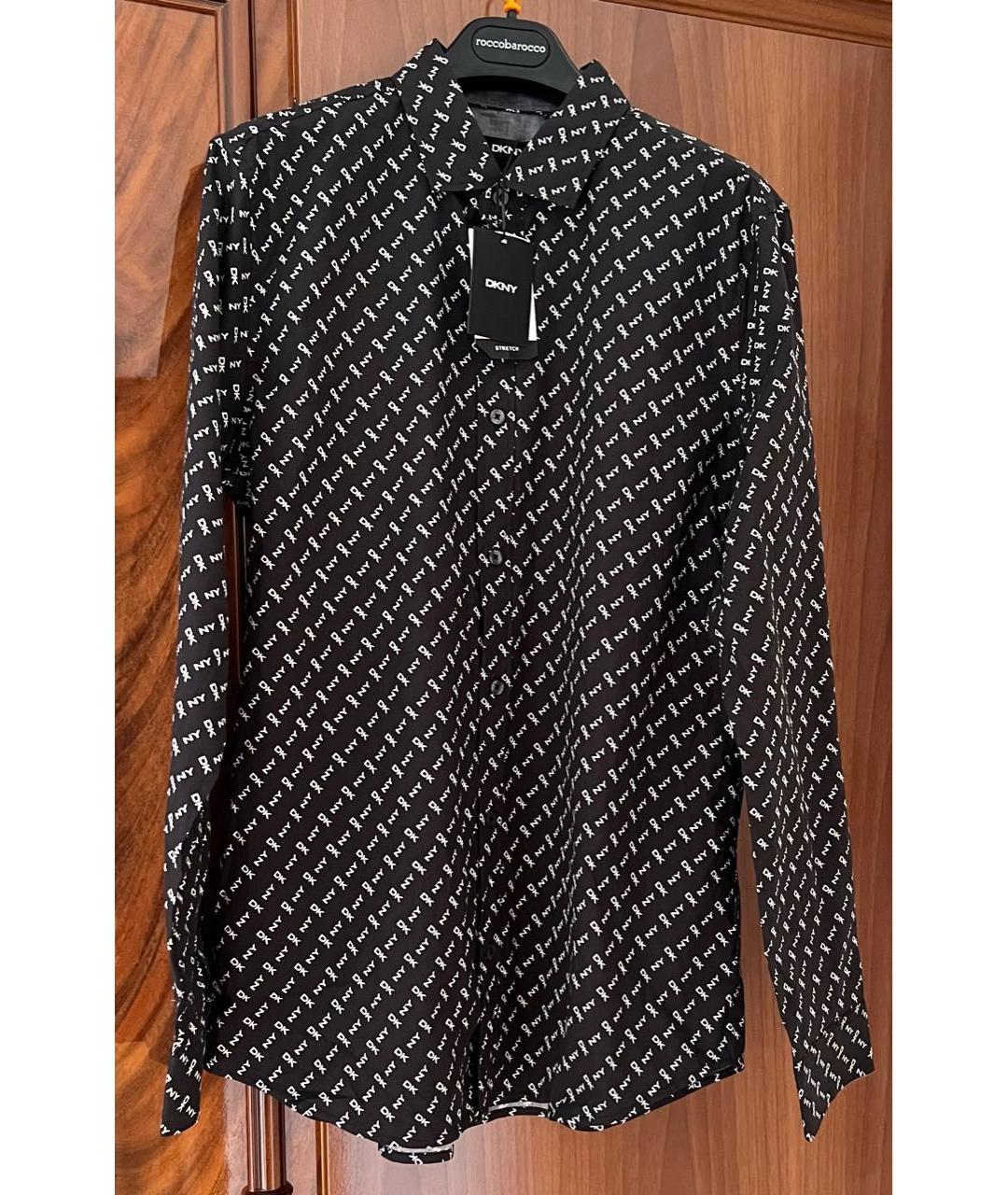 DKNY Черная хлопковая кэжуал рубашка, фото 4
