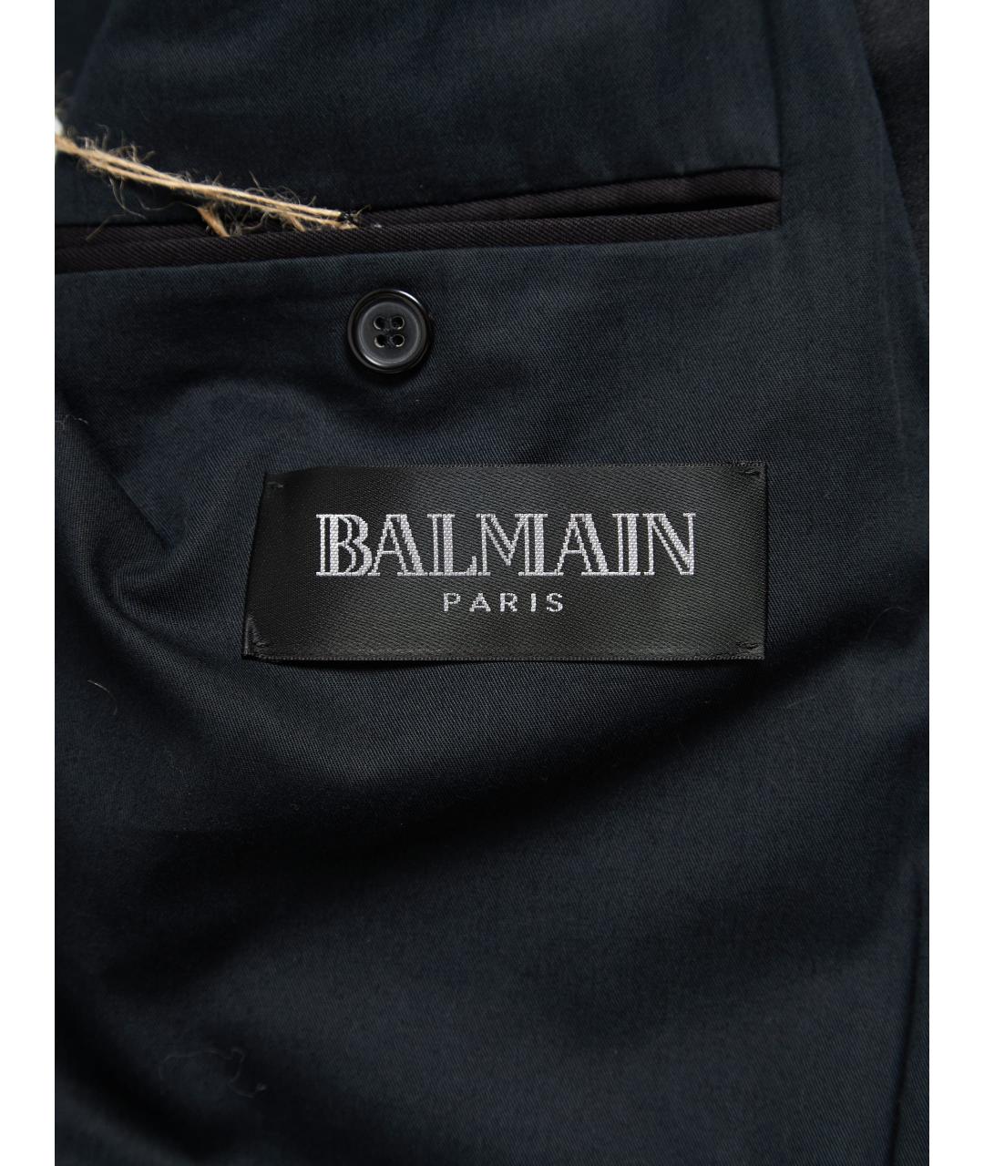 BALMAIN Черный шерстяной пиджак, фото 3