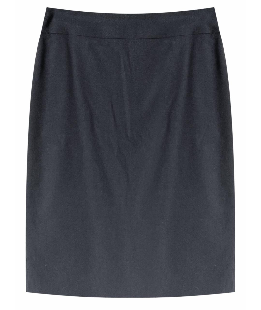 ESCADA Черная шерстяная юбка миди, фото 1