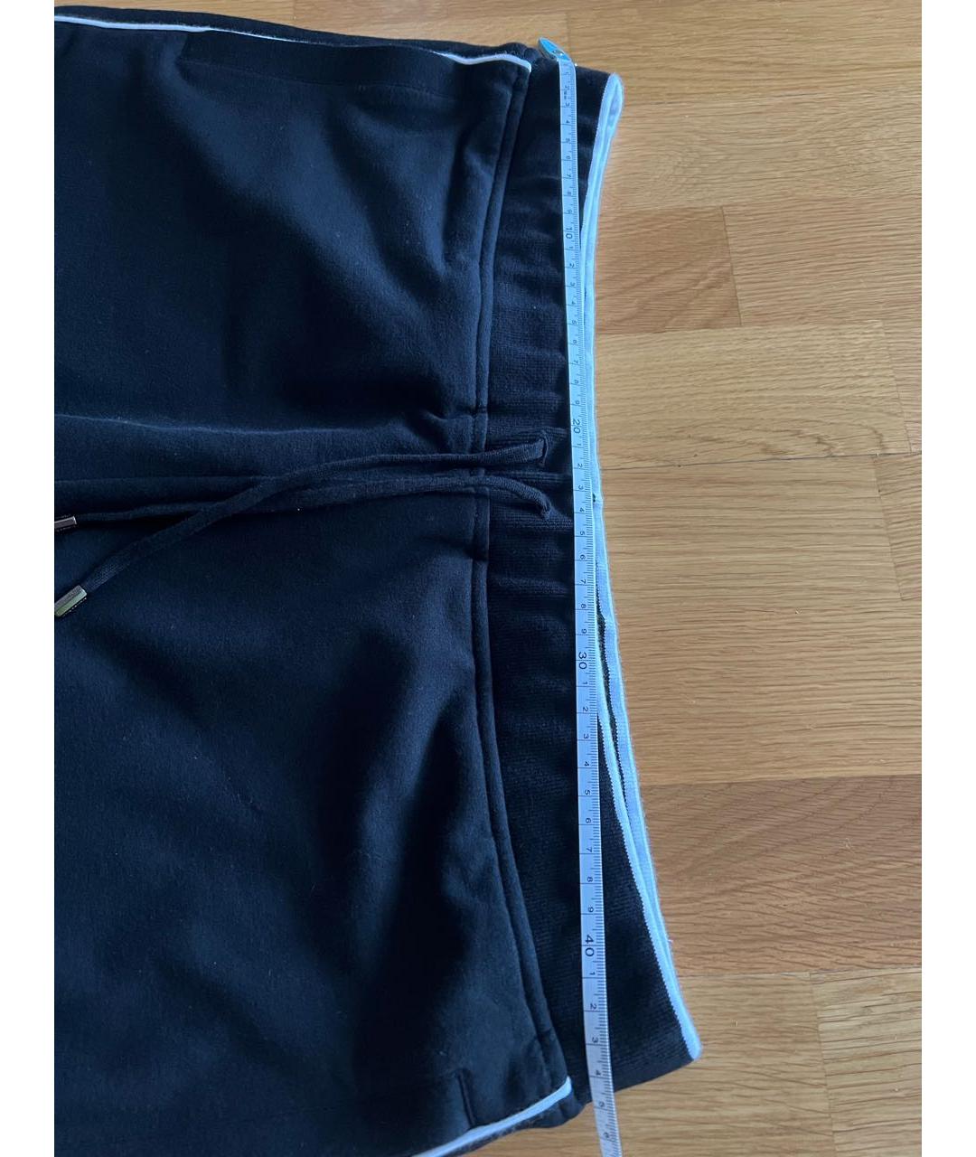 STEFANO RICCI Черные хлопко-эластановые повседневные брюки, фото 8