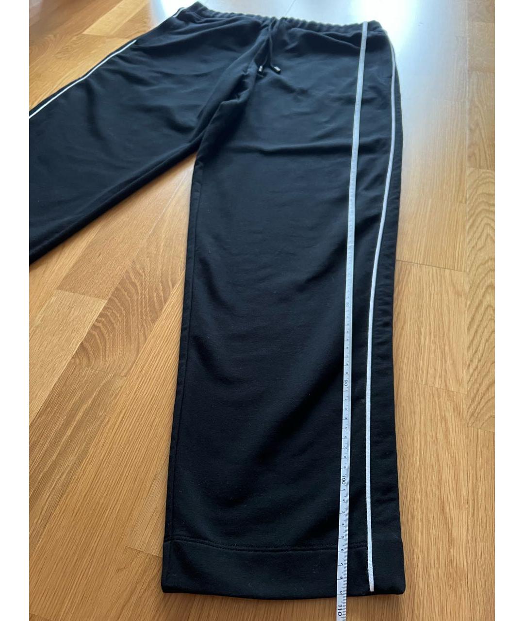 STEFANO RICCI Черные хлопко-эластановые повседневные брюки, фото 7