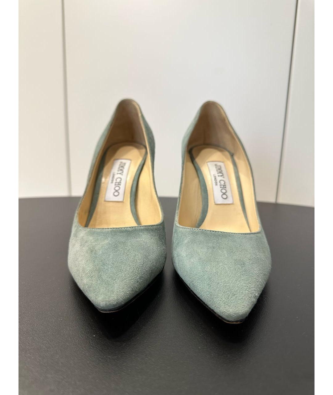 JIMMY CHOO Бирюзовые замшевые туфли, фото 2