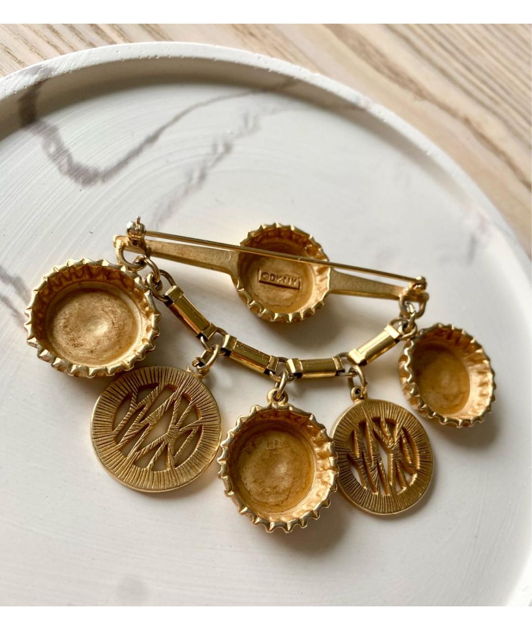 DKNY Золотая булавка / брошь, фото 5