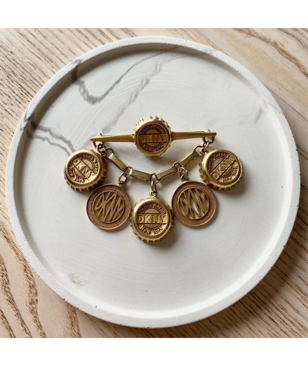 DKNY Золотая булавка / брошь, фото 6