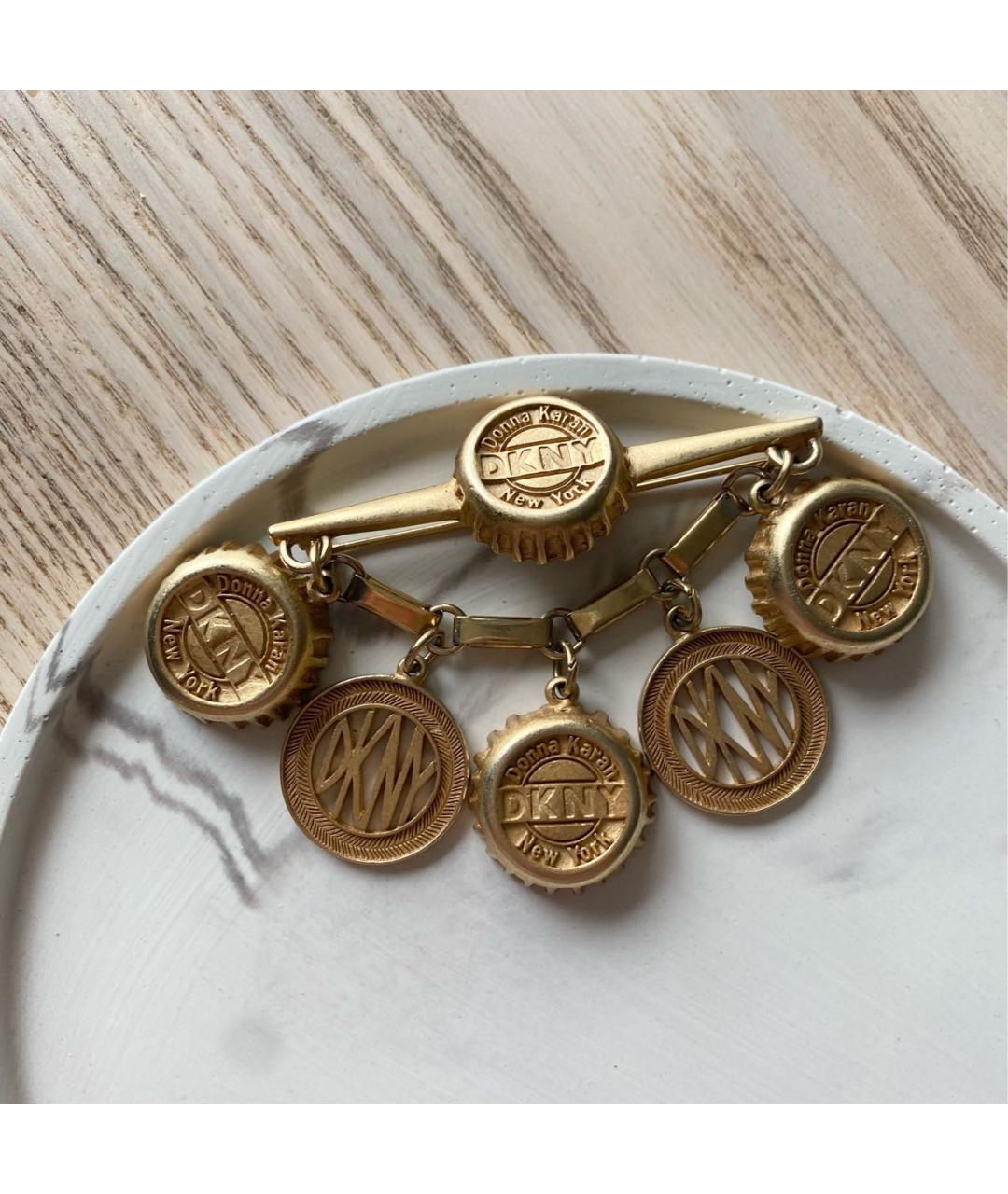 DKNY Золотая булавка / брошь, фото 2