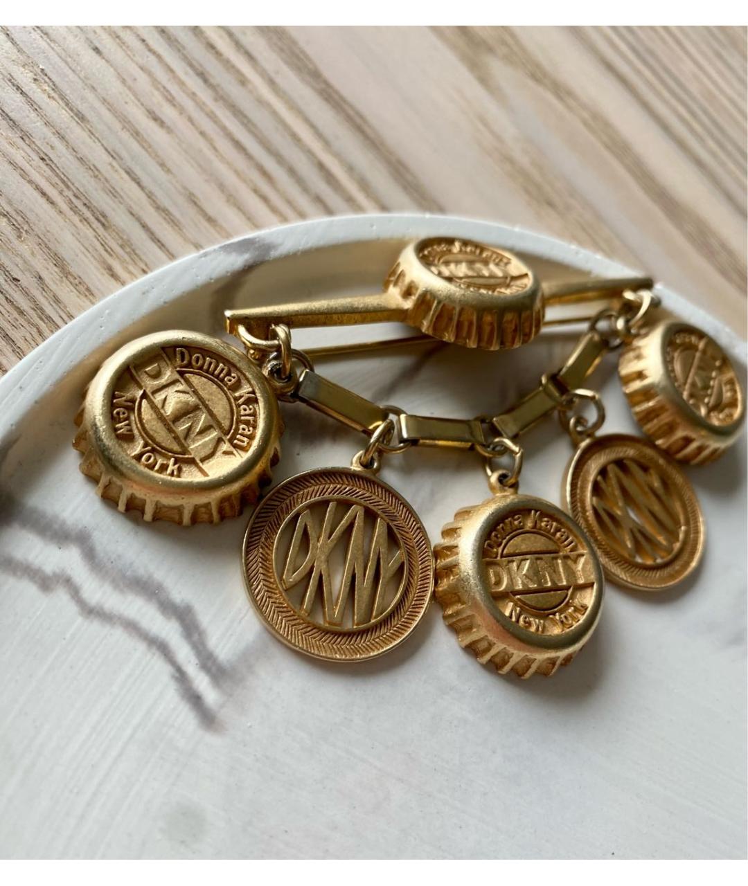 DKNY Золотая булавка / брошь, фото 4