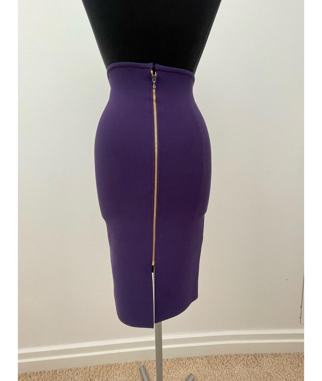 ROLAND MOURET Фиолетовая юбка миди, фото 3