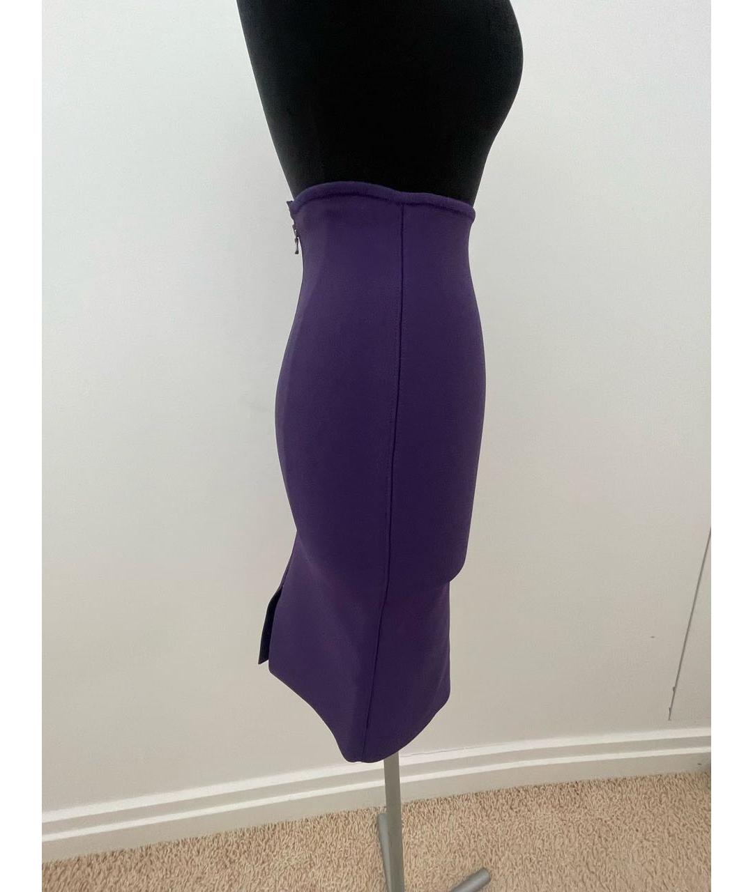 ROLAND MOURET Фиолетовая юбка миди, фото 2