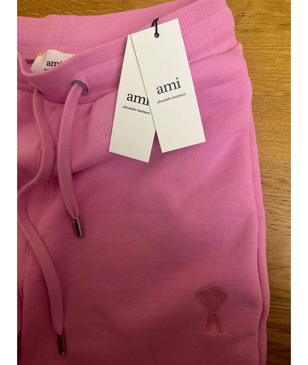 AMI Розовые хлопковые спортивные брюки и шорты, фото 3