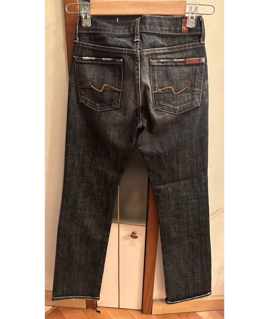 7 FOR ALL MANKIND Серые хлопковые прямые джинсы, фото 2