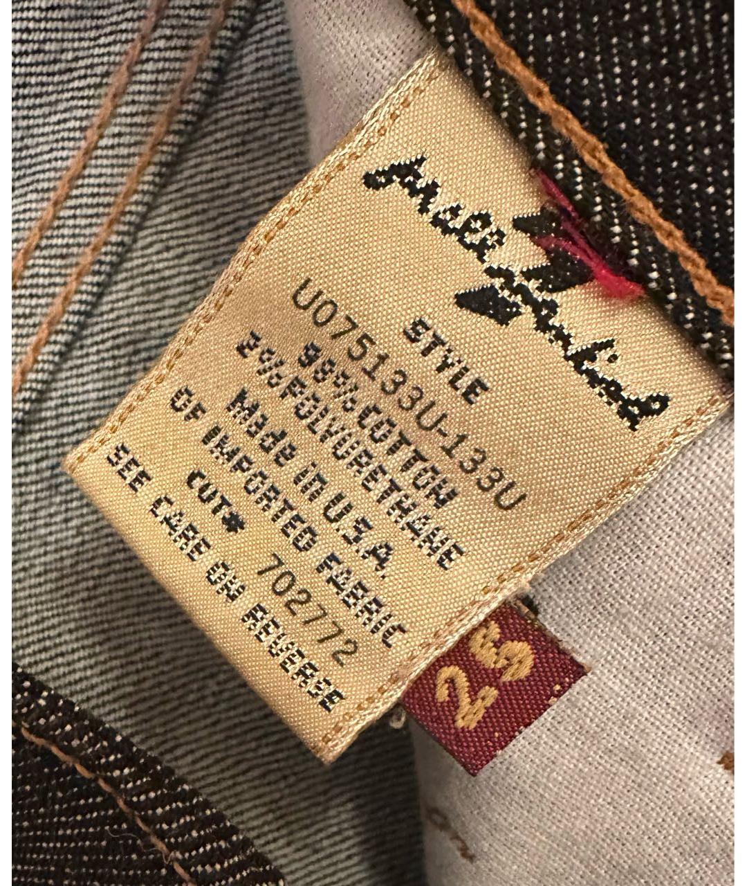 7 FOR ALL MANKIND Серые хлопковые прямые джинсы, фото 6