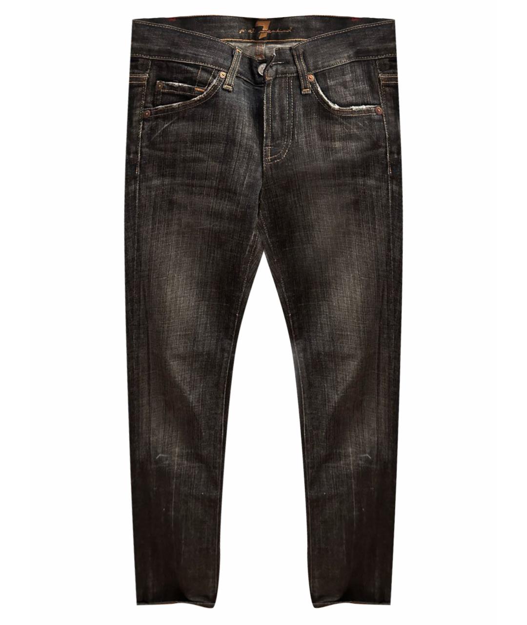 7 FOR ALL MANKIND Серые хлопковые прямые джинсы, фото 1