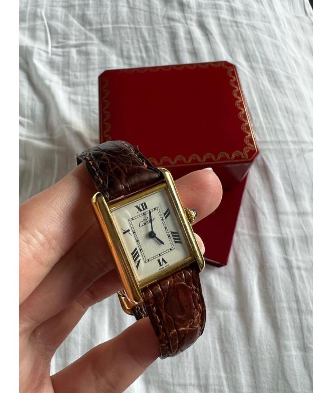 CARTIER Коричневые серебряные часы, фото 8