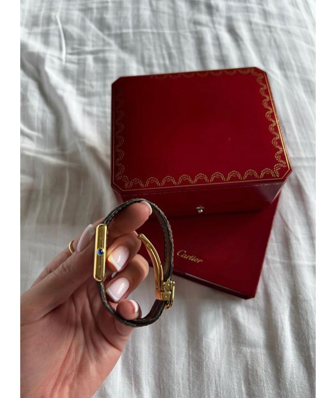 CARTIER Коричневые серебряные часы, фото 4