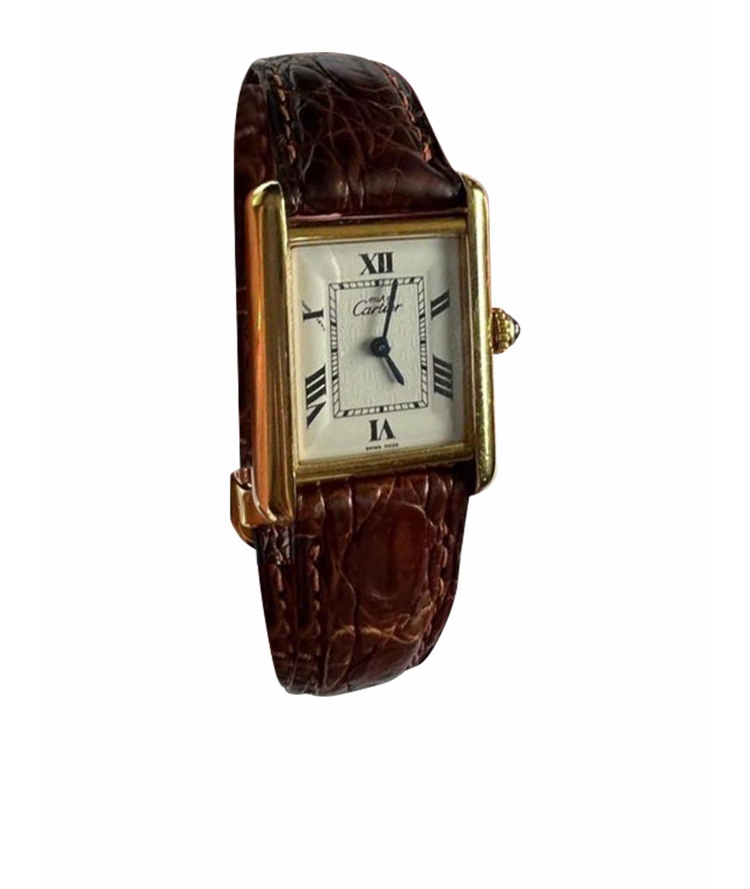 CARTIER Коричневые серебряные часы, фото 1