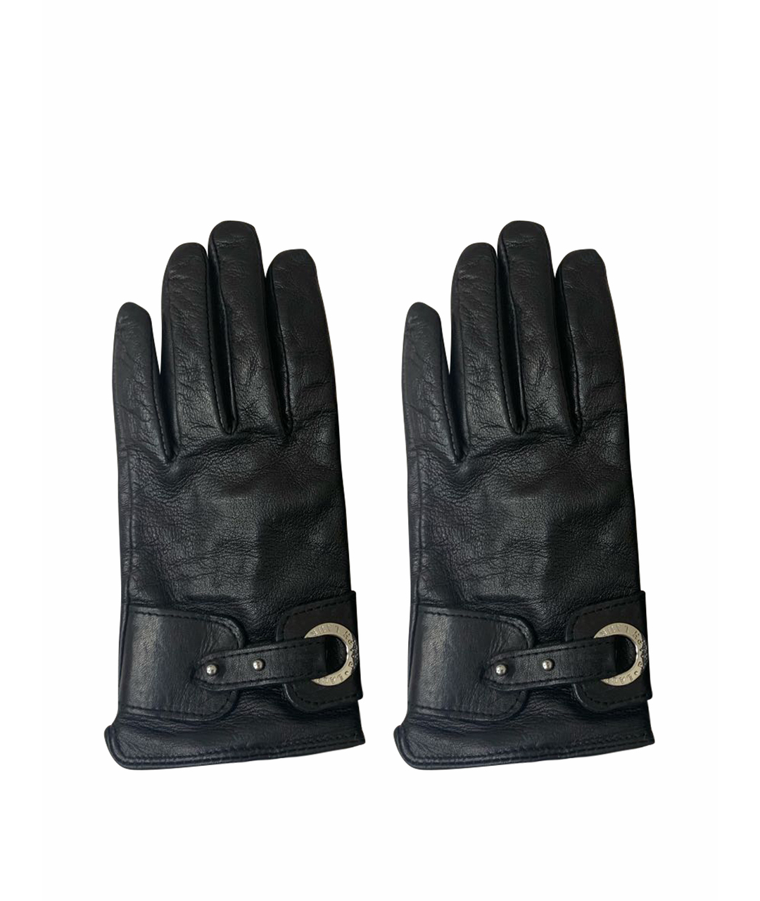 RALPH LAUREN Черные кожаные перчатки, фото 1
