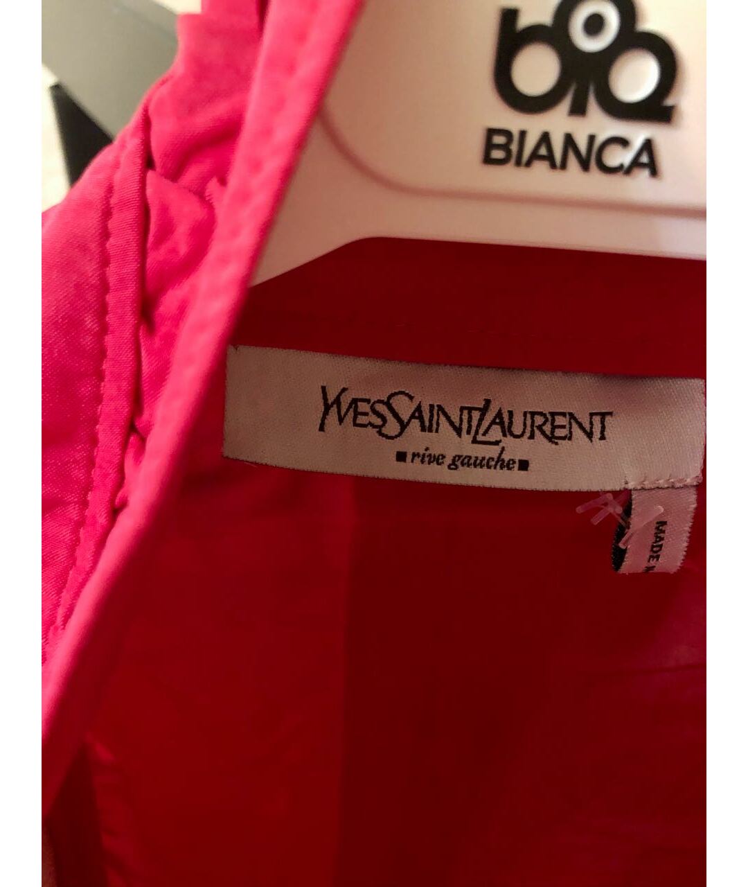 YVES SAINT LAURENT VINTAGE Красный шелковый костюм с брюками, фото 3