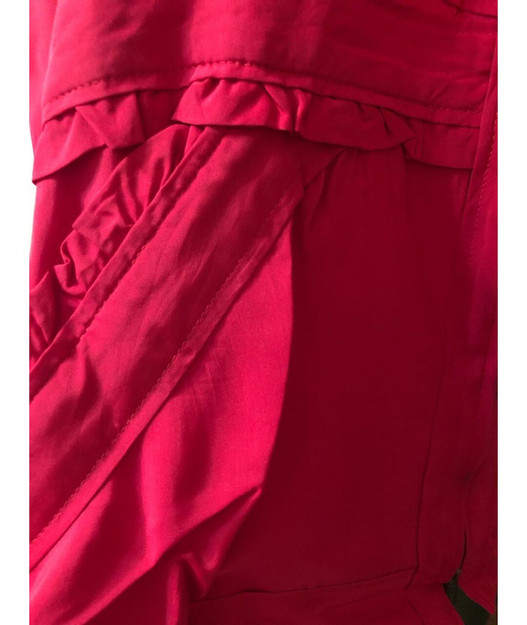 YVES SAINT LAURENT VINTAGE Красный шелковый костюм с брюками, фото 4