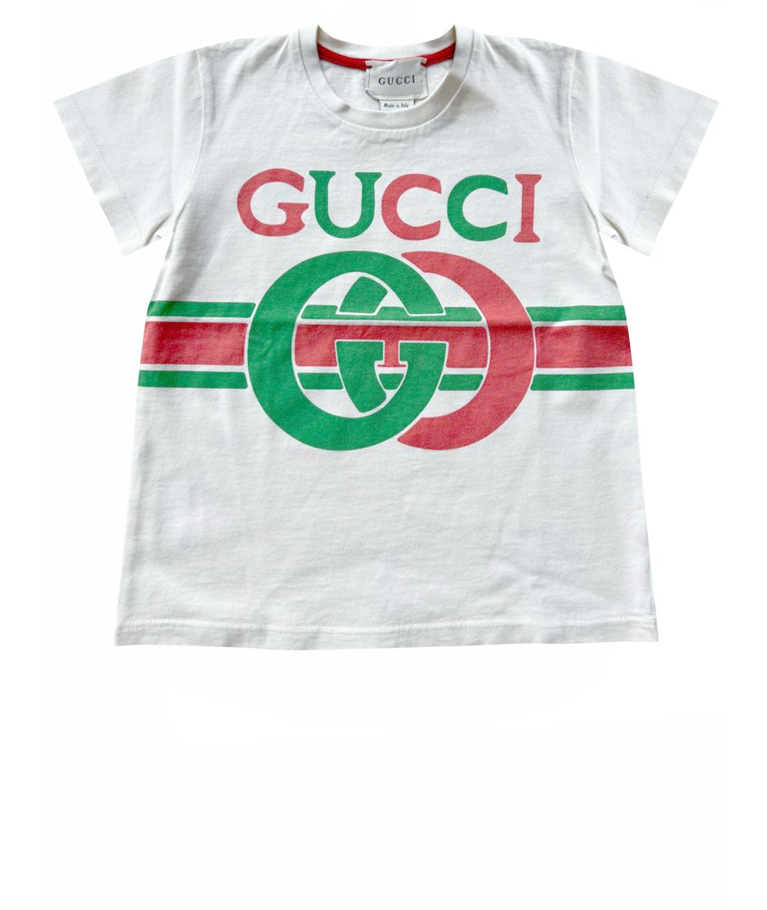 GUCCI KIDS Бежевая хлопковая детская футболка, фото 1