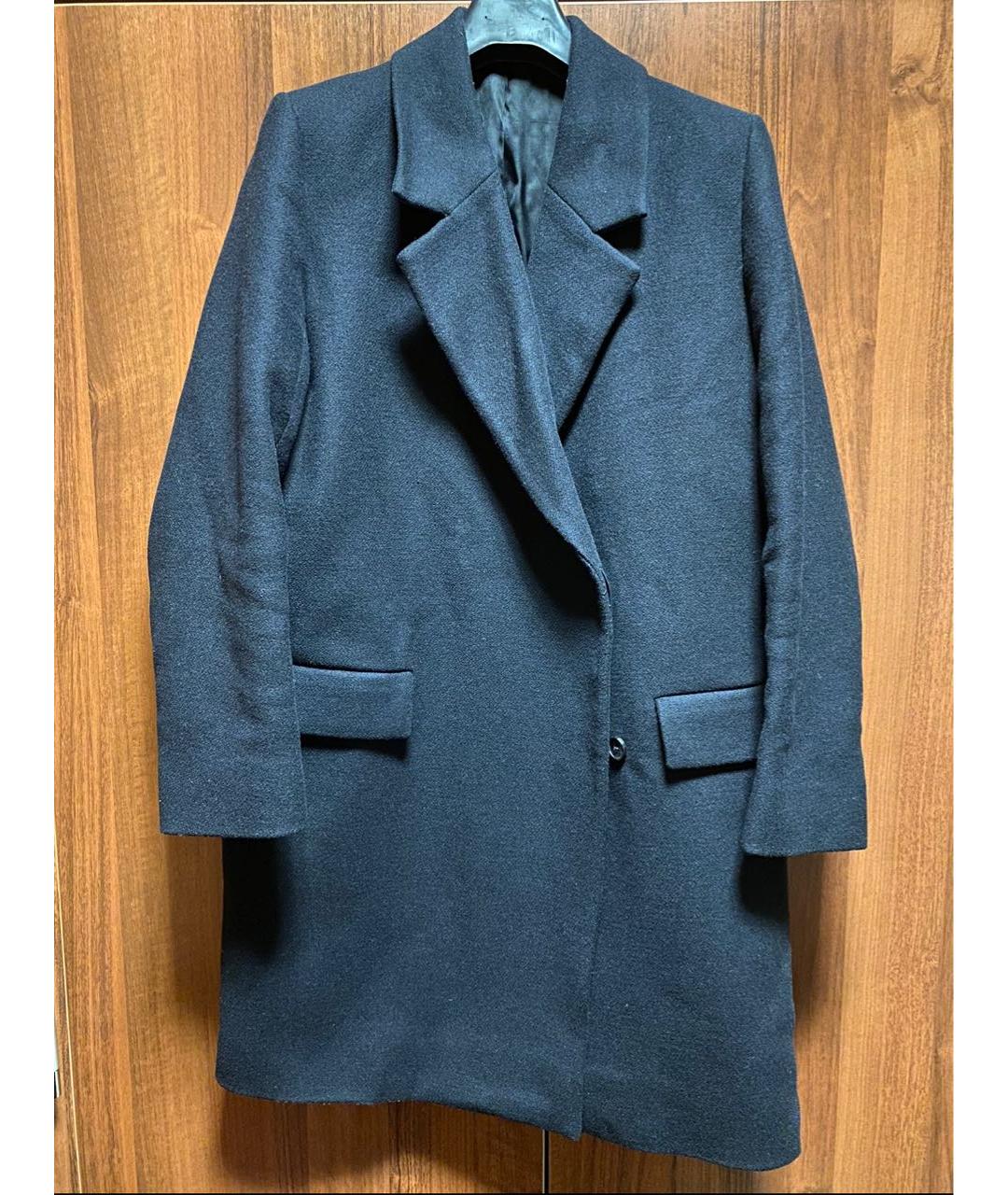 COS Темно-синее шерстяное пальто, фото 6