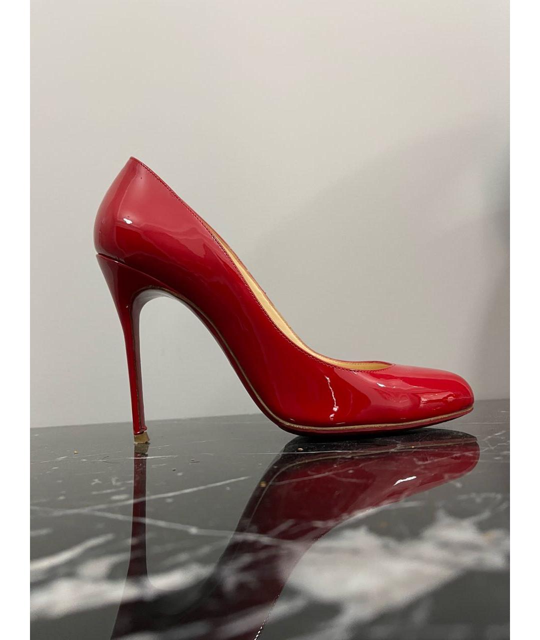 CHRISTIAN LOUBOUTIN Красные кожаные туфли, фото 6