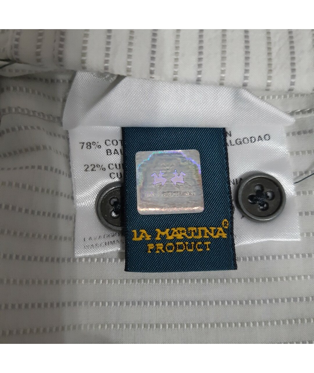 La Martina Серая хлопковая рубашка, фото 3
