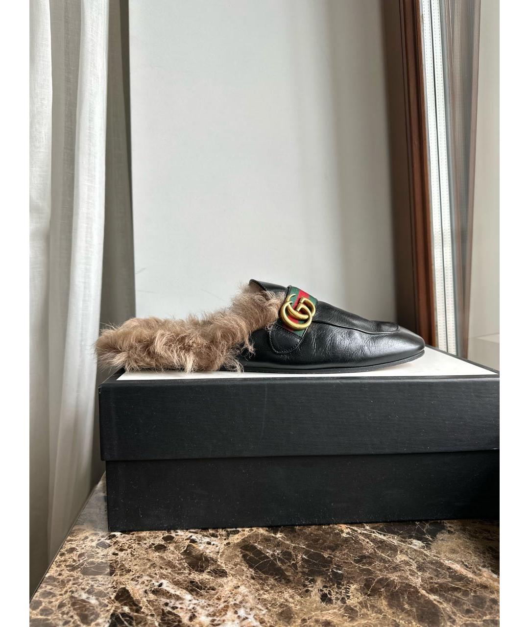GUCCI Черные кожаные лоферы, фото 9