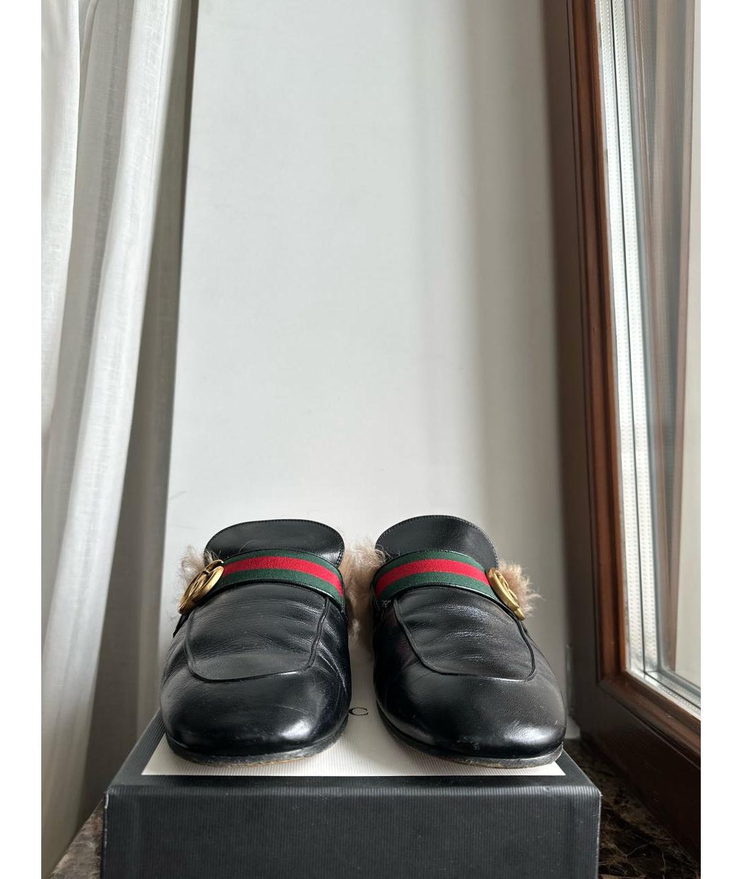 GUCCI Черные кожаные лоферы, фото 2