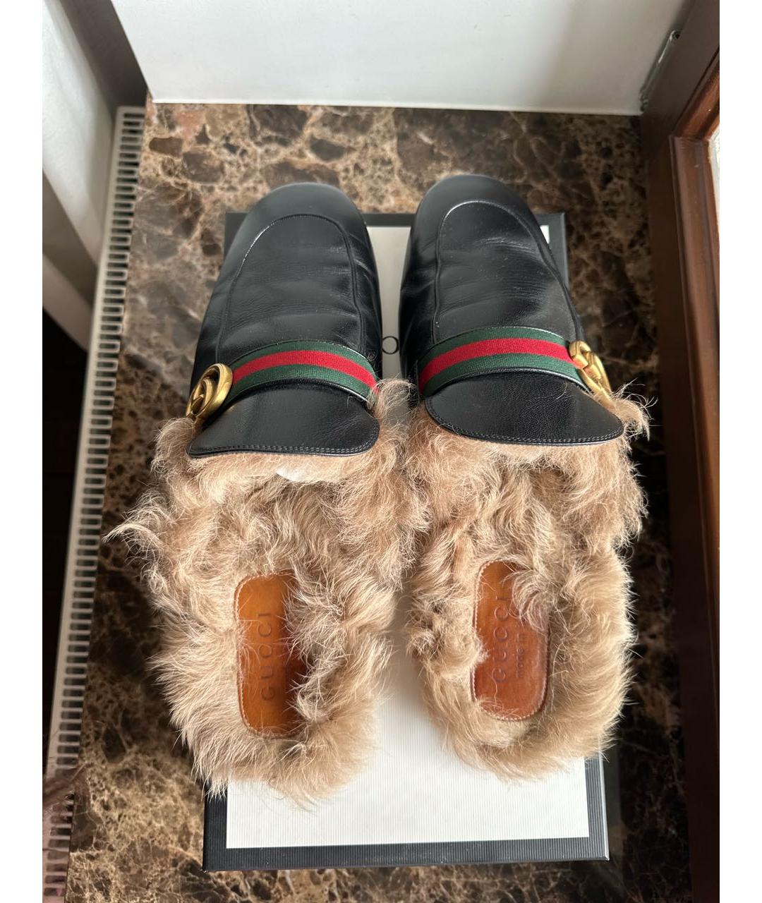 GUCCI Черные кожаные лоферы, фото 3