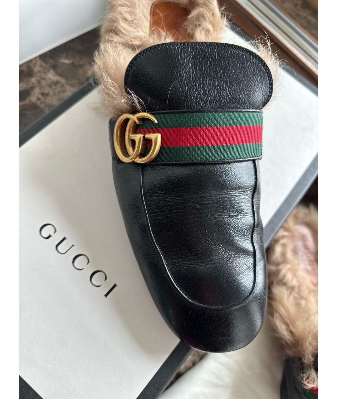 GUCCI Черные кожаные лоферы, фото 6