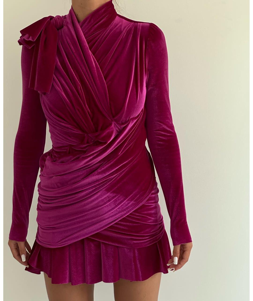 BALENCIAGA Фиолетовое бархатное вечернее платье, фото 7